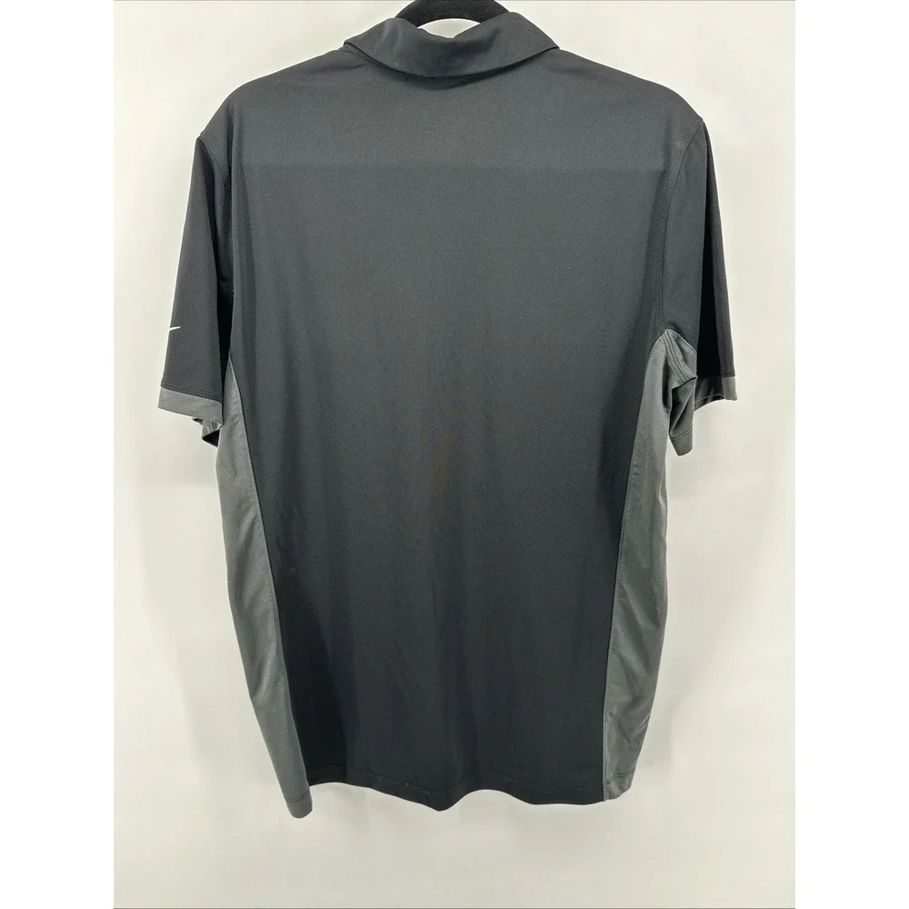 Kansas City Chiefs Shirt Mens M Black & Grey NFL Football Nike Dri Fit Polo Golf